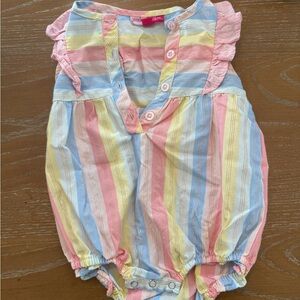 Striped Pastel Baby Romper